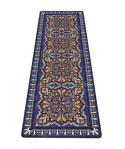 nuveti Yoga Mat Print Extra Thick TPE Non Slip Fitness Exercise Mat with Carrying Bag,72"x24" Extra Thick 6MM Exercise & Workout Mat for Yoga, Pilates Fitness and Floor Exercises - color: OSDT1