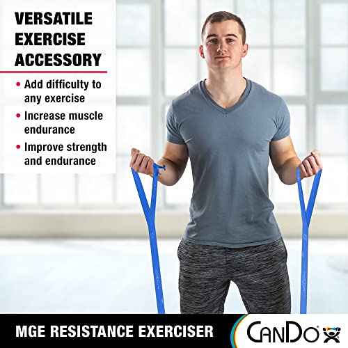 CanDo Multi-Grip 6 Foot Exercise Resistance Band with Hand/Foot Loops for Total Body Workouts, Training, Rehab, Stretching and Therapy - style: Heavy