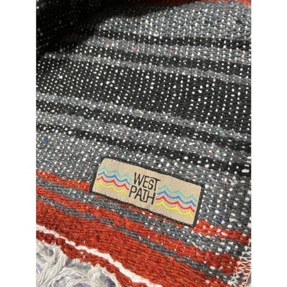 Open Road Goods Mexican Blanket - Authentic Serape Falsa Blanket - Handmade (Rust) - color: Rust