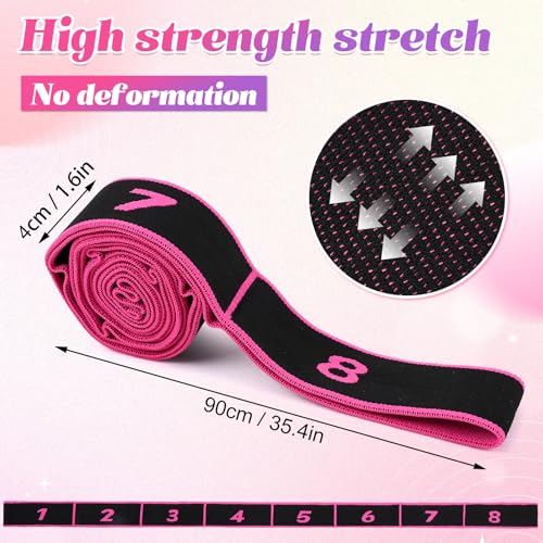 3PCS Fitness Resistance Band for Stretching and Yoga, 8-Section Numbered Elastic Resistance Band | Fitness Band with Clear Markings for Yoga, Stretching, Pilates - color: 3pcsA-Red*Black*Blue*