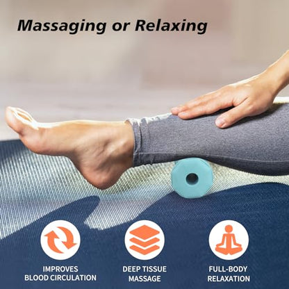 Green Foot Massager Roller for Plantar Fasciitis, Arch Heel Pain Relief | Deep tissue massage for feet, calf, arch and heel pain. for plantar fasciitis relief, home, office and travel use - color: Green