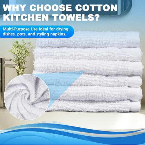 Washcloths Set, 6-Pack Cotton Wash Cloths, 12x12 Inch, White - color: D-white 6 Pack