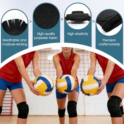 Volleyball Knee Pads 1 Pairs Soft Black Kneepads for Women Youth Girls, for Sports Dance Football Yoga Tennis Running Cycling Workout, Athletic Knee Pads for Volleyball Players (Black, Small) - size: Black, Small