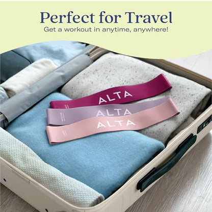 ALTA Mini Loop Bands for Exercise, Durable Latex, Small Resistance Bands - color: 3 Pack - Dawn