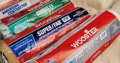 Wooster Brush R363 18 inch American Contractor 1/2 inch Nap Paint Roller - Pack of 6