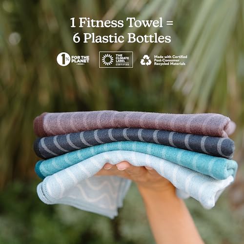 Nomadix Fitness Towel- Microterry Quick-Dry Gym & Yoga Sweat Towel, Odor-Resistant, Ultra Absorbent, Sand & Pet Hair-Resistant, Recycled Material, 30″×16″- Regenerative Black - color: Regenerative Black