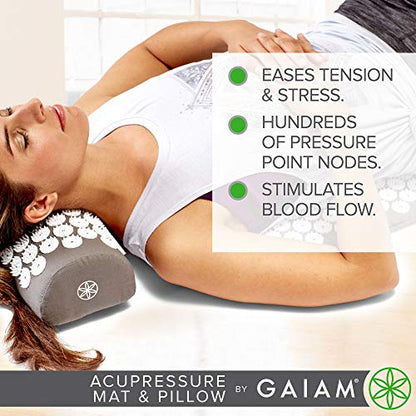 Gaiam Acupressure Mat & Pillow Set, Neck, Shoulder & Back