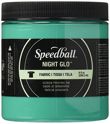 Speedball 047522 Night Glo Screen Printing Ink, 8 fl. oz., Green - color: Green