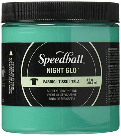 Speedball 047522 Night Glo Screen Printing Ink, 8 fl. oz., Green - color: Green