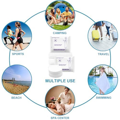 10 Pack Disposable Bath Towels for Travel Compressed Towels Large 55''X28'' - size: L size-10pcs 55.1"x27.5"
