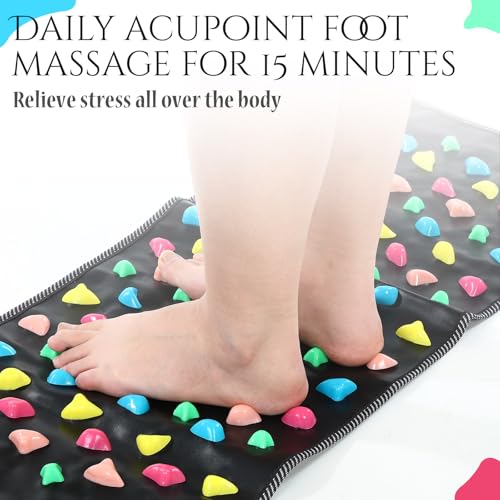 TrelaCo Foot Acupressure Massage Mat with Stones, 13.78 x 47.24 Inches - size: 13.78 x 47.24 Inch