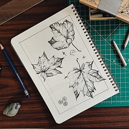 Kolo 7x10 Drawing Book, Spiral Bound, 100lb/163gsm, Ideal for Graphite and Colored Pencil