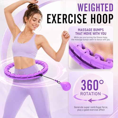 JKSHMYT Weighted Hula Infinity Fitness Hoop for Weight Loss, Pilates Kit