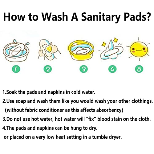 7pcs Set Reusable Women Menstrual Pads Including 1pc Mini Wet Bag +6pcs Reusable Washable Stay Dry Cloth Menstrual Pads/Maternity Mama Sanitary Wipes/Mama Panty Liners - color: Red Microfleece