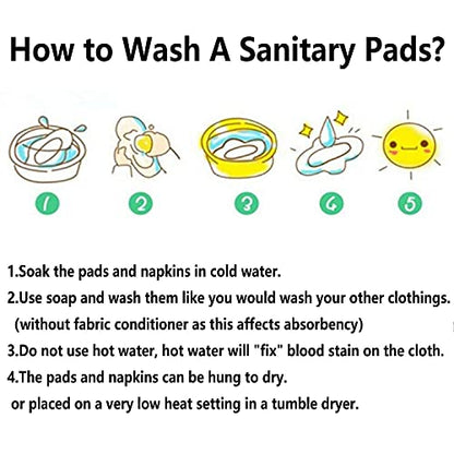 7pcs Set Reusable Women Menstrual Pads Including 1pc Mini Wet Bag +6pcs Reusable Washable Stay Dry Cloth Menstrual Pads/Maternity Mama Sanitary Wipes/Mama Panty Liners - color: Red Microfleece