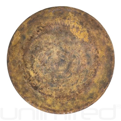 Unlimited Atlantis Gongs - Includes Gong, Mallet & Rope/Unlathed Bronze Gong W/Ancient Look/For Sound Healing, Meditation, & Yoga - size: 10"