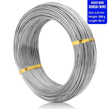 Bonsai Training Aluminum Wire, 1.0mm 18 Gauge Silvery 200g, Bendable Anodized Craft Wire, Flexible Armature Wire for Bonsai Tree Shaping, DIY Handcraft and Model Making(Silvery-1.0) - color: Silver, size: 18 Gauge