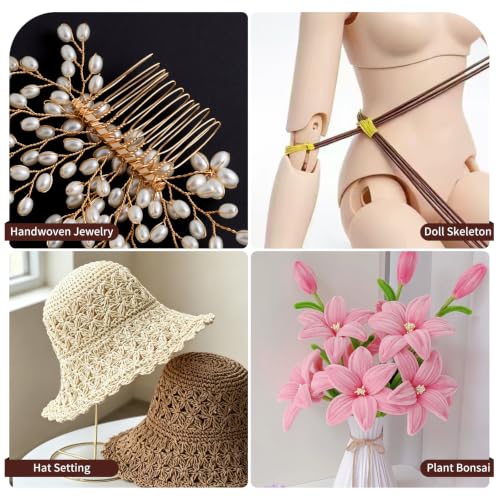 18 Gauge Aluminum Craft Wire, 164FT 1mm Bendable Metal Wire for Jewelry Making, Wreath Making, Beading(Copper Brown) - color: Copper Brown