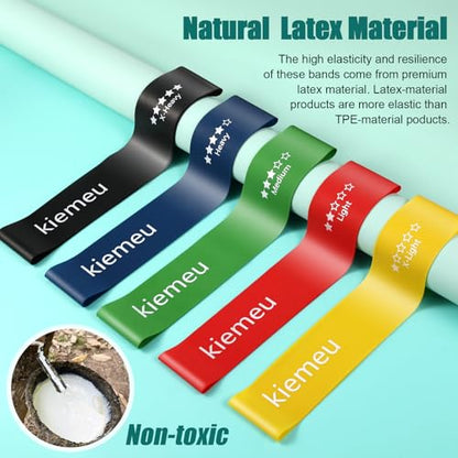 Latex Mini Loop Resistance Bands for Working Out Legs, 6 cm Wide Version | Elastic Stretch Bands For Exercise Loop Bands, Rubber Exercise Bands For Physical Therapy And Rehab