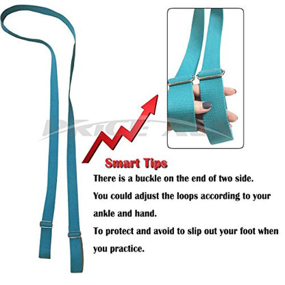 Adjustable Leg Stretcher Lengthen Ballet Stretch Band - Easy Install on Door Flexibility Stretching Leg Strap Great Cheer Dance Gymnastics Trainer Stretching Equipment Taekwondo Training - color: red