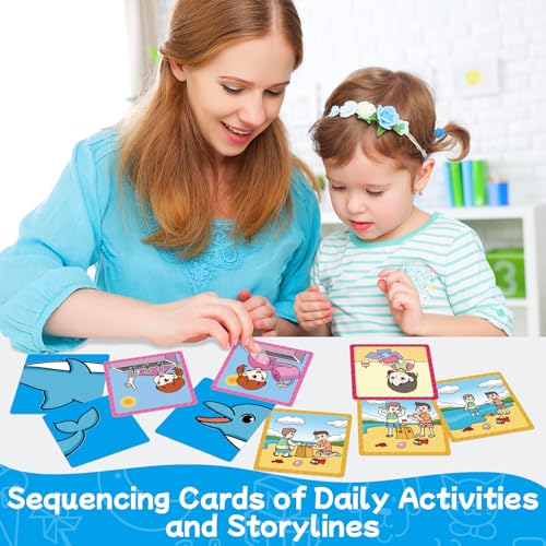 Sequencing Cards,Sequence Board Game for Kids,Story Storytelling,Speech Therapy Toys Materials for Autism,Social Skills,Sentence Building,Educational Classroom Preschool Learning Activities - style: 3 Sequencing Cards