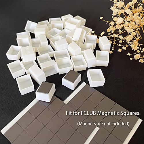 FCLUB 48PCS Refillable Empty Watercolor Half Pans, 2ml | Refillable 2ml Half Pans, For Metal Watercolor Tins, Empty Watercolor Pans, DIY Paints Pans, Gouache, Custom Palettes, Tubes - style: 48Pcs Half pans
