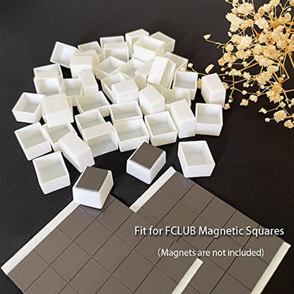 FCLUB 48PCS Refillable Empty Watercolor Half Pans, 2ml | Refillable 2ml Half Pans, For Metal Watercolor Tins, Empty Watercolor Pans, DIY Paints Pans, Gouache, Custom Palettes, Tubes - style: 48Pcs Half pans