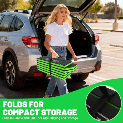 Foldable Mechanic Kneeling Pad,22.44" Wide EVA Foam Mat,1 Pack,Green - color: Green & Black