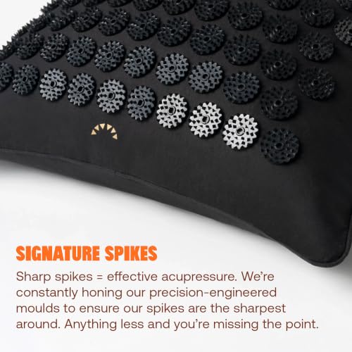 ShaktiMat Acupressure Pillow, Neck & Shoulder Relief, Premium Level 2 Black - color: Premium-black, size: Level 2
