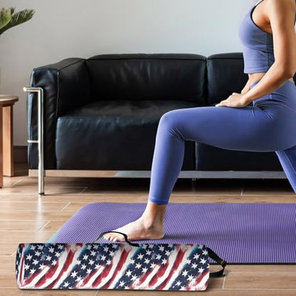 Yoga Mat Bag for Women & Men Full-Zip Yoga Mat Carrier Bag for Class Workout Park with Adjustable Strap - color: American Flag00