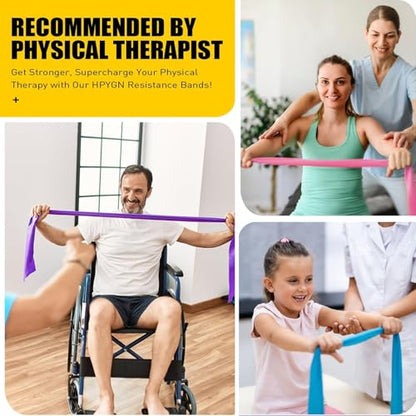 Yoga Resistance Bands, Light to Medium Heavy Tension for Stretching and Home Workouts