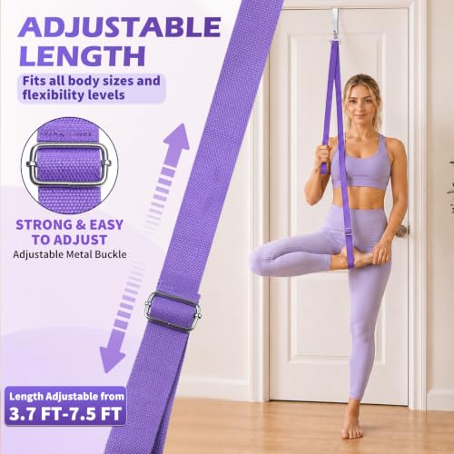 Stretching Strap with Door Anchor for Flexibility & Physical Therapy