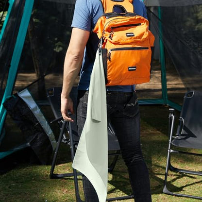 Rainleaf Microfiber Towel Quick Dry Camping & Travel & Gym Towel. Compact - color: Bean Green, size: 40.00" x 20.00"