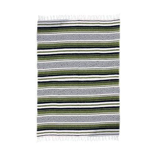 $averPak BodyForge Authentic Mexican Falsa Yoga Blanket (Green/Black/White) - color: Green/Black/White