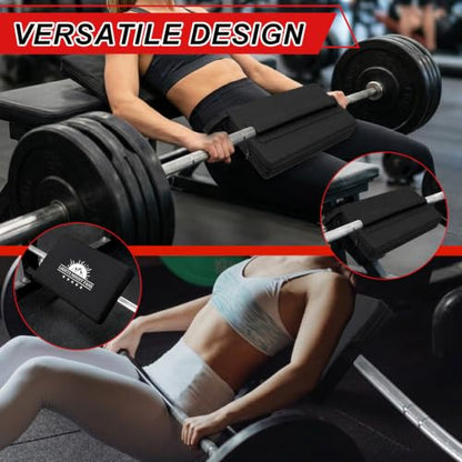 Square Hip-Thrust Pad Protective Extra Thick Foam pad for Barbell Weightlifting Hip Thrusts and Glute Bridges Workouts Home Gym Equipment - color: Black