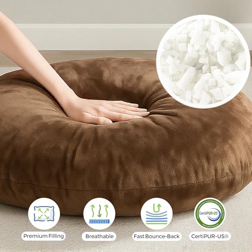 Codi 32" Floor Pillow, Large Meditation Cushions for Adults, Coffee - color: Coffee, size: 1 Pack
