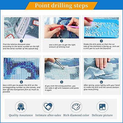 MjhRcll 6 Pack Diamond Painting Kits for Adults,5D DIY Fall Diamond Art Kits for Adults Beginner Round Full Drills,Pumpkins Diamond Dots Gem Art Crafts for Holiday Farm and Home Wall Decor 12X16 Inch