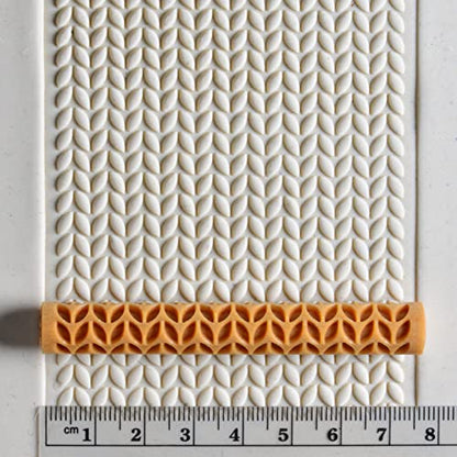 MKM Pottery Tools Wood Twig Rollers for Clay (TW-32 Knit Stitch) - color: TW-32 Knit Stitch