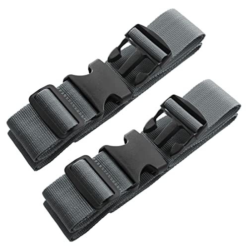 2pcs 74″×2″Luggage Straps for Suitcases,Adjustable Suitcase Straps and Heavy Duty Strap Buckle Packing Straps Travel Accessories,Gray - color: Gray 2PCS