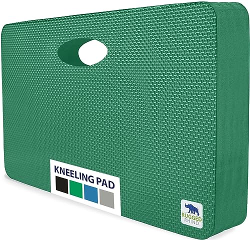 RUGGED RHINO Extra Thick Foam Kneeling Pad for Gardening, Pine Green - color: Pine Green