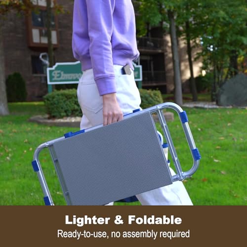 Aimerla K5 Foldable Kneeler Seat - Heavy Duty (Detachable Cloud Kneeler Pad) - Garden Stool - 2 Large Tool Bags - Portable Bench for Indoor & Outdoor - size: K5-Brown