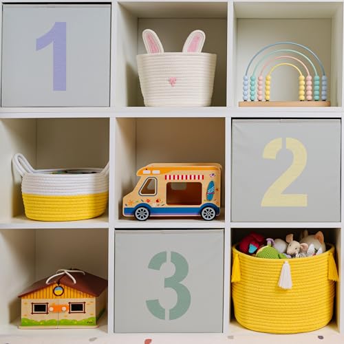 NAKLEO 12 Pcs Numbers and Symbols 2 Inch, Plastic Stencils for Crafts Reusable Modern Sans, 12 Sheets for Painting, Template Art, Wall, Wood, Fabric - color: Modern Sans, size: 2.0" x 2.0"