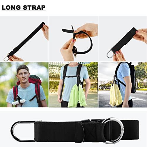 ZINZ Elastic Jacket Gripper Travel Strap with D-Ring Hooks and Buckle, Suitcase Straps Belts Travel Accessories, Makes Your Hands Free - color: Black