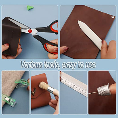 Book Binding Kits Bookbinding Kit Book Binding Materials Bone Folder Tool | 41 Pcs Bookbinding Supplies Book Making Kit with Binding Ribbon Brush Waxed Thread, Awl for Bookbinding - color: 41 Pcs Style A