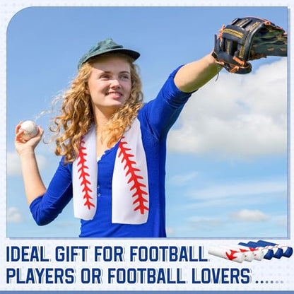 FuWeave 12 Pcs Blue Baseball Cooling Towels Gifts 40 X 12 Inch - color: Blue, size: 40 x 12 inches