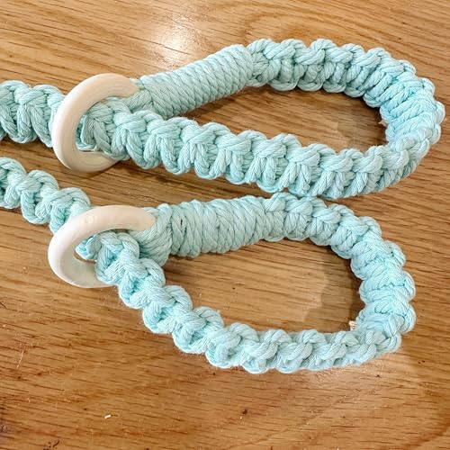 kiido Macrame Yoga Mat Carrying Strap [MAT NOT Included], Hand Woven Multi-Purpose Strap/Carrier - color: Mint Green