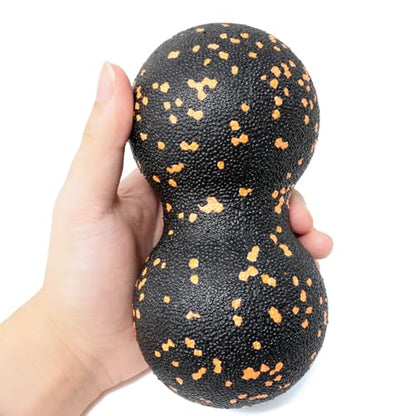 yueton 1Pack Peanut Massage Ball Myofascial Release Acupoint Massage Deep Tissue Muscle Massage Back Leg Massage Roller Mobility Ball for Daily Physical Therapy Yoga Therapy