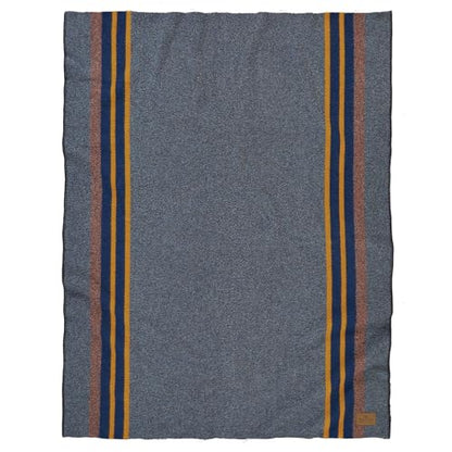 Pendleton Yakima Throw 54" x 66", Wool Cotton | Soft and Durable Wool Throw for Home and Travel - Lake - color: Lake