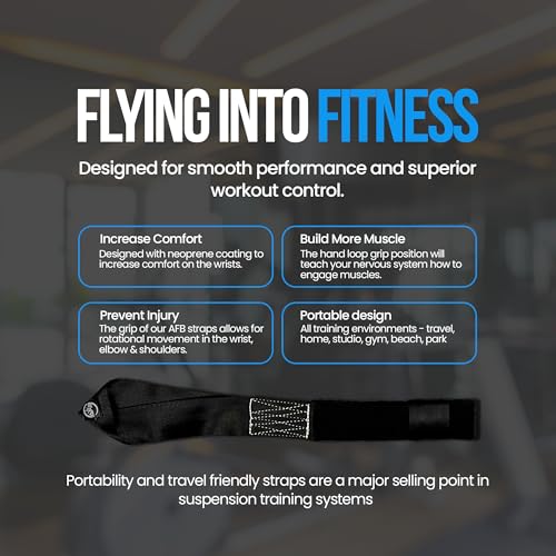 Suspension Trainer Straps, Premium Nylon Bodyweight Suspension Straps