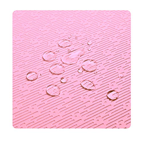 Hatha Yoga Extra Thick TPE Yoga Mat - 72"x 32" Thickness 1/2 Inch -Eco Friendly- With High Density Anti-Tear Exercise Mats For Home Gym Travel & Floor Outside - color: Pink/Blue